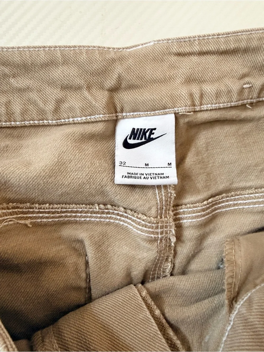 Nike Life Men’s Premium Carpenter Pants Khaki Twill Workwear 32 M - Picture 6 of 10